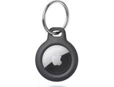 Hrubá klíčenka s TPU karabinou pro Apple AirTag Black