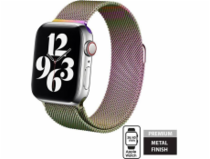 Řemínek pro Apple Watch Crong Milano Steel 38/40 mm duhový