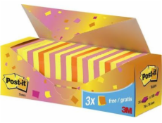 Sponky POST-IT Pad SUPER STICKY 654-SS-VP24COL 76x76mm, mix barev 24x90 listů