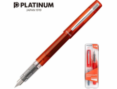 Plnicí pero Platinum Platinum Prefounte Vermilion Orange, M, v plastovém obalu, na blistru, oranžové