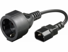 Manhattan Power Cable Manhattan Power Adapter IEC320 C14 to Schuko F Socket 23cm