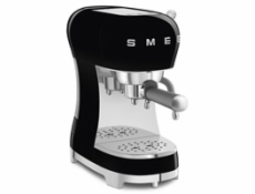 Smeg ECF02BLEU, ruční kávovar na espresso, 1350 W, 15 bar, termoblok, pasivní ohřívač šálků, černý