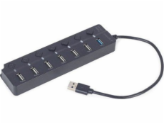 Gembird UHB-U3P1U2P6P-01 7-port USB hub