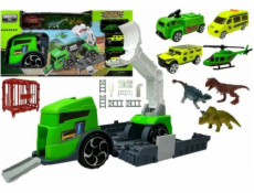 LEANToys Dinosaur Truck Transporter Set