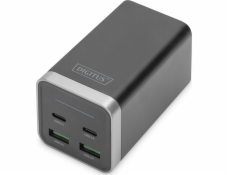 DIGITUS 4-Port Uni.USB Adapter 65W GaN,2xUSB-C,2xUSB-A,PD 3.0