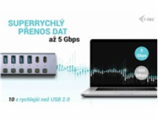 i-tec USB 3.0/USB-C nabíjecí HUB 9port LAN + Power Adapter 60 W