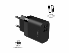 Fixed nabíječka 2xUSB 17W FIXC17N-2UC-BK