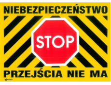 ANRO Výstražná značka Danger Stop Zákaz průjezdu 250 x 350 mm (B28/L/R)