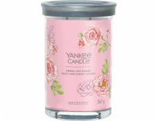 Svíčka ve skleněném válci Yankee Candle, Čerstvě nařezané růže, 567 g