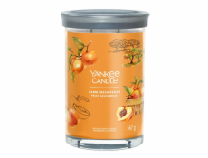 Svíčka ve skleněném válci Yankee Candle, Čerstvá farmářská broskev, 567 g