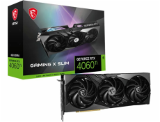 MSI VGA NVIDIA GeForce RTX 4060 Ti GAMING X SLIM 8G, RTX 4060 Ti, 8GB GDDR6, 3xDP, 1xHDMI