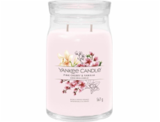 Svíčka ve skleněné dóze Yankee Candle, Růžové třešně a vanilka, 567 g