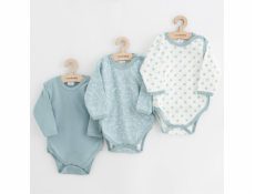 Kojenecké celorozepínací body New Baby Classic II Uni 3ks mátové