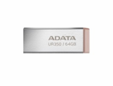 ADATA Flash Disk 64GB UR350, USB 3.2 Dash Drive, kov hnědá