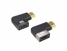 PREMIUMCORD Adaptér spojka 8K HDMI A - HDMI A, F/M, do úhlu 90° - pravá