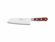 Kuchyňský nůž Lion Sabatier, 834784 Idéal Provencao, Santoku nůž, čepel 18 cm z nerezové oceli, rukojeť pakka dřevo, plně kovaný, mosazné nýty