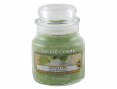 Svíčka ve skleněné dóze Yankee Candle, Vanilka s limetkou, 104 g