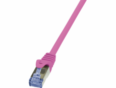 LogiLink Patchcord Cat.6A, S/FTP, 0,50 m, růžový (CQ3029S)