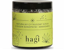 Hagi Hagi, Přírodní citrusový tělový peeling s konopným olejem a makadamií, 300 g