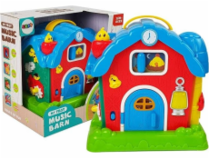 LEANToys Musical Barn Animals Farm Sounds Music Red