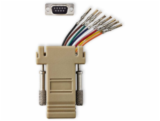 NEDIS serial adaptér/ zásuvka D-SUB 9-Pin - zásuvka RJ45/ pooniklovaný/ Box/ slonovinová kost