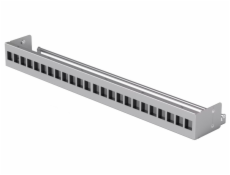 Ubiquiti 24-Port Blank Keystone Patch Panel - Panel do rozvaděče 19 , pro keystone, stříbrný, 1U