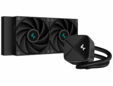 DEEPCOOL vodní chladič LS520S Zero Dark / 2x120 mm fan / Intel i AMD / komplet černý