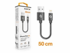 ALIGATOR PREMIUM 2A kabel, Lightning 50cm, černý