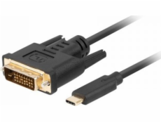 Lanberg USB-C(M)->DVI-D(24+1)(M) kabel 3m černá