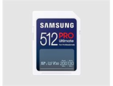 Samsung paměťová karta 512GB PRO ULTIMATE SDXC CL10 U3 V30 (č/z: až 200/130MB/s)