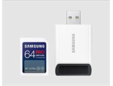 Samsung paměťová karta 64GB PRO ULTIMATE SDXC CL10 U3 V30 (č/z: až 200/130MB/s) + USB adaptér