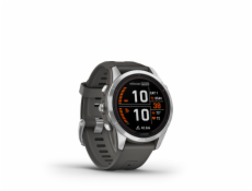 GARMIN Fénix 7S Pro, Silver, Solar, Graphite Band