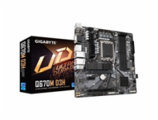 GIGABYTE MB Sc LGA1700 Q670M D3H, Intel Q670, 4xDDR5, 2xDP, 1xHDMI, 1xVGA, mATX