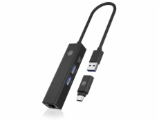  Hub IB-HUB1439-LAN 4v1 HUB, 1x USB-C, 2xUSB-A, 1x LAN