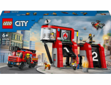  LEGO 60414 City Hasičská stanice s otočným žebříkovým vozidlem, stavebnice