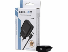 Nabíječka Beline 25W GaN USB-C nástěnná nabíječka + USB-C kabel, černá