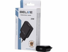 Nabíječka Beline 25W GaN USB-C PD 3.0 nástěnná nabíječka bez kabelu, černá