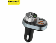 FM vysílač Awei Hands-free sada C-843 MP3 1xUSB+1xUSB-C s vysílačem