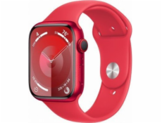 Apple Watch Series 9 GPS + mobilní chytré hodinky, 45mm (PRODUCT)ČERVENÉ hliníkové pouzdro se sportovním páskem (PRODUCT)RED – S/M