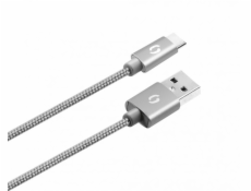 Datový kabel ALIGATOR PREMIUM 2A, USB-C, 1m, šedý