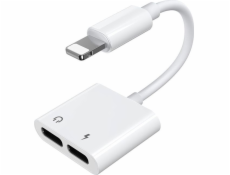 USB Joyroom S-Y104 Lightning Adapter - Lightning X2 White (6956116718985)