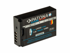 PATONA baterie pro foto Canon LP-E12 750mAh Li-Ion Platinum USB-C nabíjení