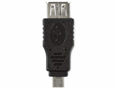 NEDIS redukce USB 2.0/ zástrčka USB micro B - zásuvka USB A/ černý/ blistr/