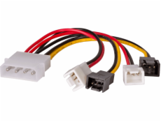 Akyga Akyga AK-CA-34 napájecí kabel (MOLEX - 2x 3pin 5V + 2x 3pin 12V FM PVC 0,15m) - AK-CA-34