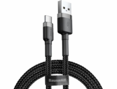 Baseus Cafule kábel USB kábel Odolný nylonový kábel USB / USB-C QC3.0 2A 3M čierna šedá (CATKLF-UG1) univerzálna