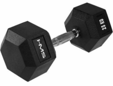 HMS Dumbbell Hex Pro černo-stříbrná 25 kg (17-66-121)