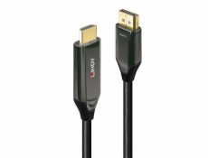 Lindy adaptérový kabel - DisplayPort samec na HDMI samec - 3 m - stíněný - černý - kulatý, podporuje 8K 60 Hz (7680 x 4320)