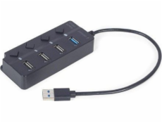 Gembird USB HUB I/O HUB USB3 4PORT/UHB-U3P1U2P3P-01 GEMBIRD