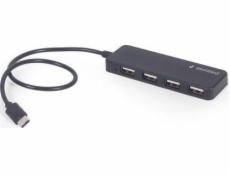 Gembird USB HUB Gembird Hub USB-C 4-port (černý)