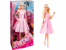 Barbie Signature The Movie - Margot Robbie jako panenka Barbie pro film v růžových a bílých kostkovaných šatech, figurka na hraní